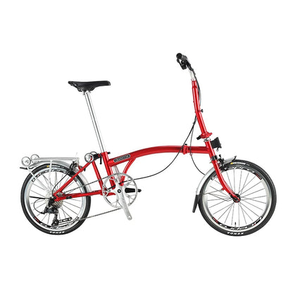 Bicicletta Pieghevole 20 Pollici Da Donna Leggera A 9 Velocità Portatile E Retrò