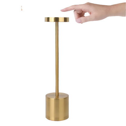 Lampada Da Tavolo Led Ricaricabile Portatile Con Controllo Touch Tre Colori Regolabile Per Camera
