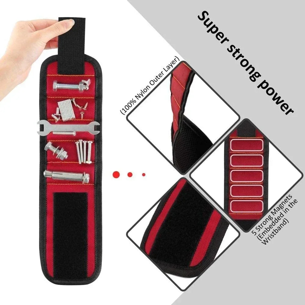 Braccialetto Magnetico Portatile Per Attrezzi Viti Chiodi Dado Bulloni Organizzatore
