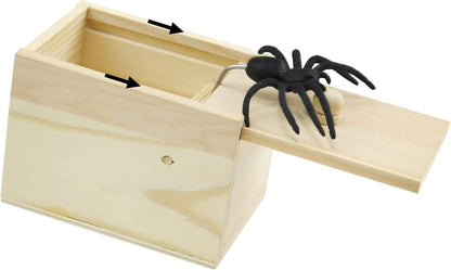 Scatola Sorpresa In Legno Con Ragno Scherzo Divertente Per Adulti E Bambini Giocattolo