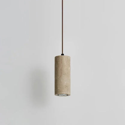 Lampada a Sospensione in Pietra Gialla Stile Giapponese Wabi Sabi per Camera da Letto e Bar