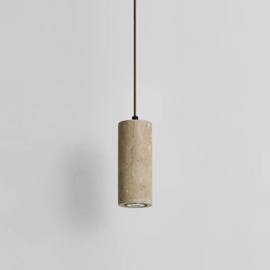 Lampada a Sospensione in Pietra Gialla Stile Giapponese Wabi Sabi per Camera da Letto e Bar