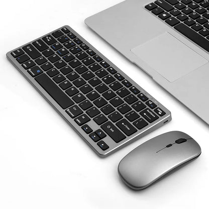 Set tastiera e mouse wireless 2.4G, combo tastiera e mouse Bluetooth 5.0, 2 modalità, mini tastiera e mouse per accessori PC portatili