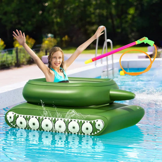 Serbatoio Gonfiabile In PVC Per Battaglie D Acqua Con Pistola Ad Acqua Da Gioco In Piscina