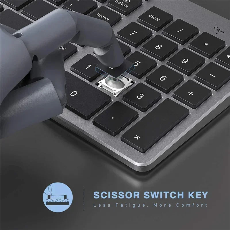 Set tastiera e Mouse Bluetooth Wireless Ultra sottile compatibile per Mac OS/iOS/iPad OS tastiera ricaricabile per MacBook
