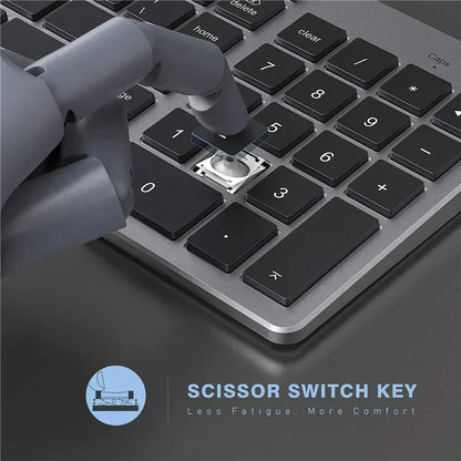 Set tastiera e Mouse Bluetooth Wireless Ultra sottile compatibile per Mac OS/iOS/iPad OS tastiera ricaricabile per MacBook