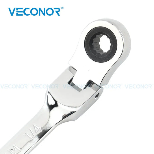 Chiave a cricchetto da 1/4-9/16 pollici di dimensioni imperiali Set di chiavi Chiave a testa flessibile Utensili manuali universali Strumento di riparazione auto
