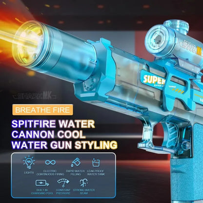 Pistola Ad Acqua Elettrica Con Led E Sensore Automatico Giocattolo Estivo Per Bambini Piscina E Spiaggia
