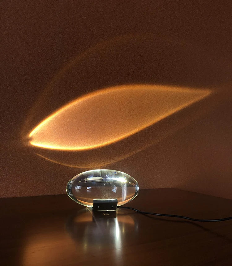 Lampada Da Tavolo Design Italiano Led Cristallo Eye Of The Sky Luce Notturna Per Soggiorno E Camera Da Letto
