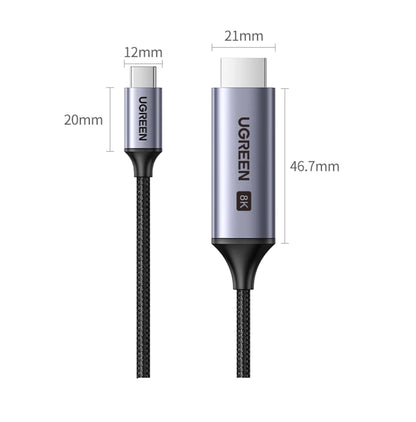 UGREEN Cavo USB C a 4K 8K compatibile HDMI 8K/60Hz 4K/120Hz per MacBook Pro iMac iPad Pro per Samsung Galaxy USB C a HDMI 2.1