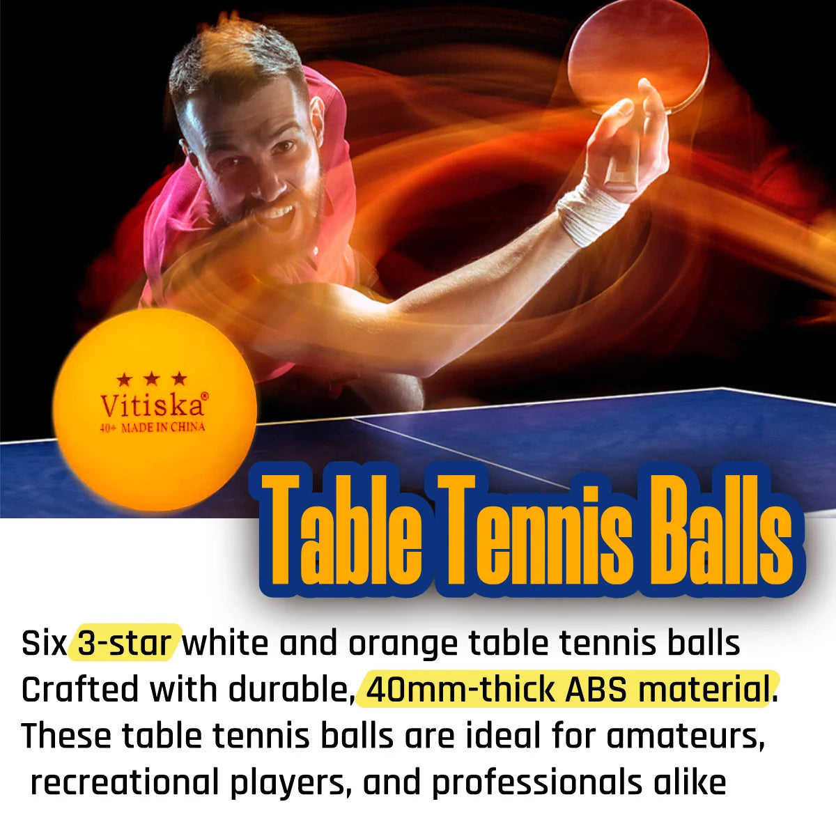 Set Da Ping Pong Portatile Con Rete Retrattile E Borsa Per Il Trasporto Quaranta Palline Per Interni Ed Esterni