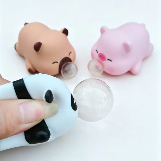 Simpatici Giocattoli Antistress a Forma di Animali, Squishy a Lenta Risposta Panda e Maiale, Gadget da Scrivania Virali per Scherzi e Alleviamento dello Stress