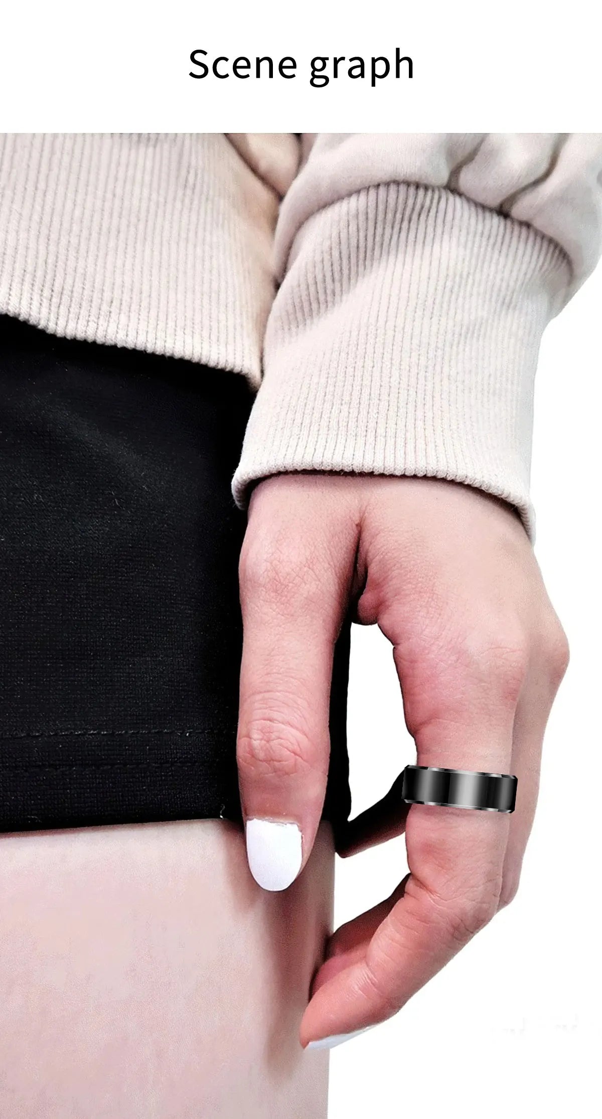 Anello Fitness Intelligente Per Huawei Xiaomi Tracciamento Attività Sonno Bluetooth Adatto iOS Android