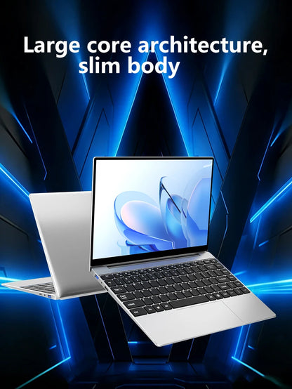 NAIWO 2026 Laptop Ultra Sottile 14.1" Windows 11, 16GB 2TB SSD, Notebook da Gaming Intel 4405U, Display 1920*1080, Computer per Ufficio e Studio