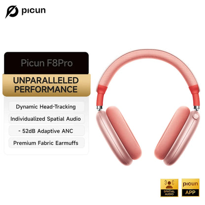 Picun F8 Pro Cuffie Bluetooth Wireless Cancellazione Attiva del Rumore Audio Spaziale 3D e Latenza Bassa