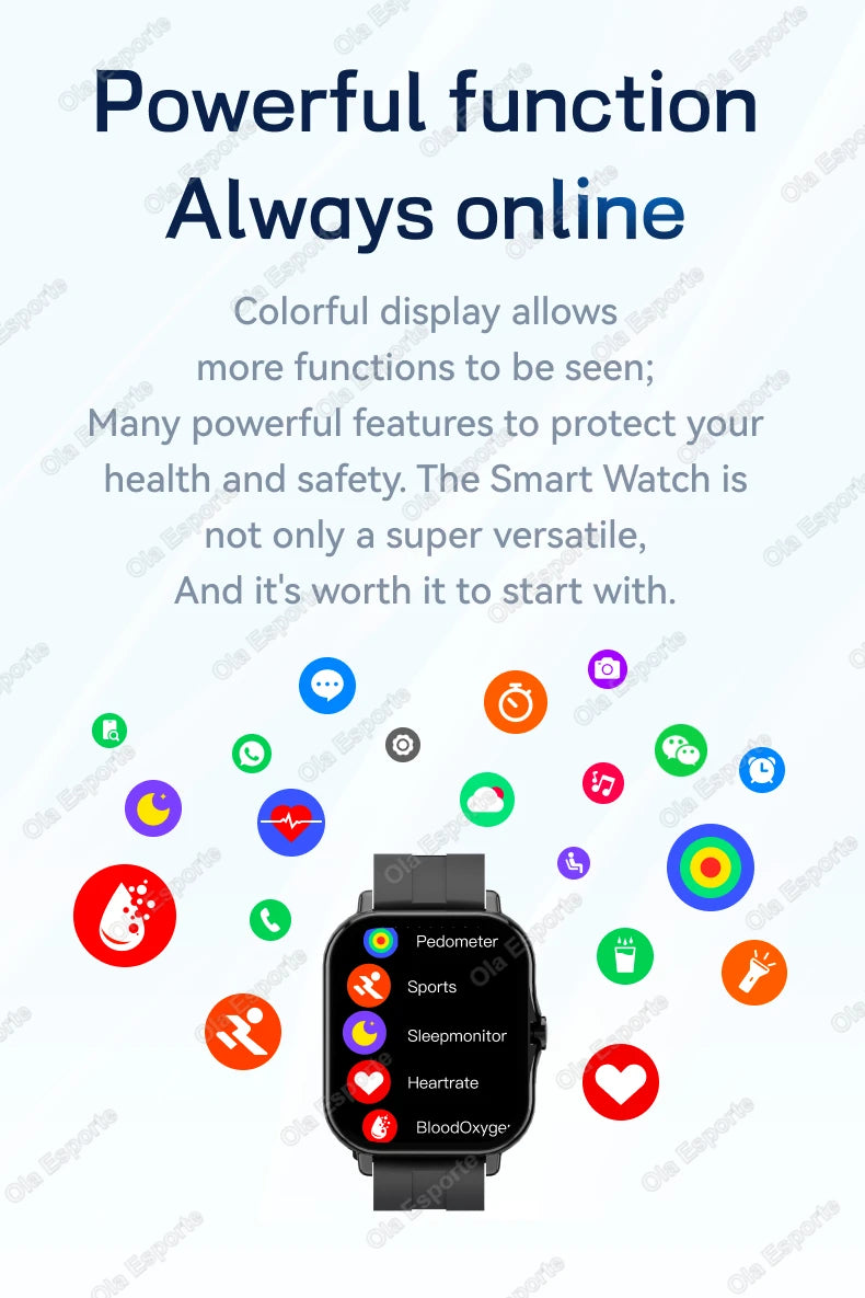 Smartwatch Da 1,83 Pollici Con Touchscreen Completo Per Fitness E Chiamate Bluetooth