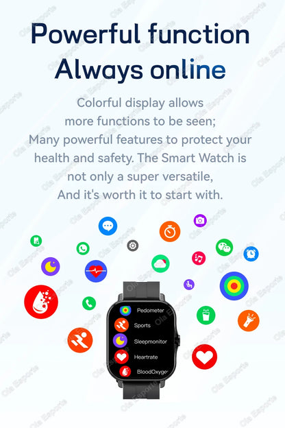 Smartwatch Da 1,83 Pollici Con Touchscreen Completo Per Fitness E Chiamate Bluetooth