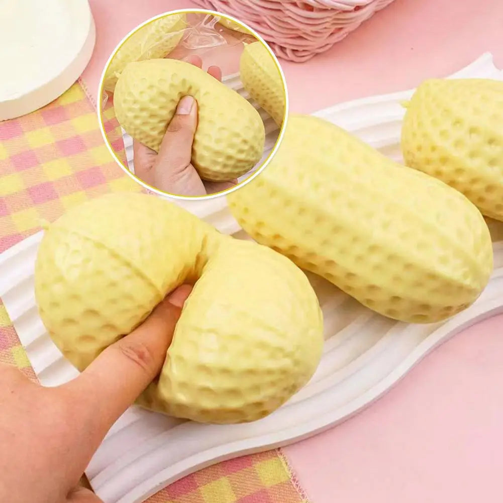 1 pz Pallina Antistress a Forma di Arachide, Giocattolo Morbido e Croccante, Giocattolo Sensoriale ASMR Anti-Stress
