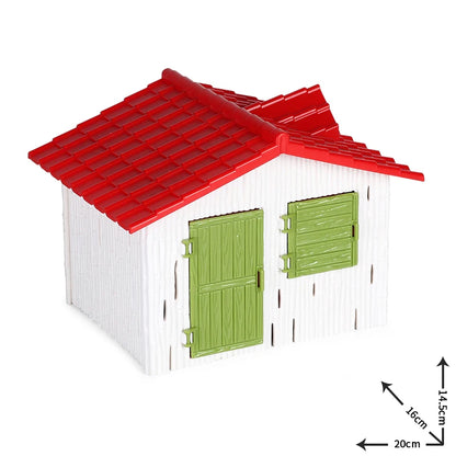 Oenux Farm House Modello Action Figures Agricoltore Moto Mucca Gallina Maiale Animali Set Figurine in miniatura PVC Simpatico giocattolo educativo per bambini