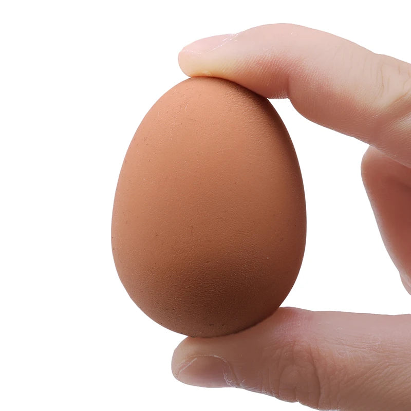 Uova Rimbalzanti Realistiche In Gomma Per Animali Domestici Gioco Da Fattoria Modello Nidificante Pollo Gallina