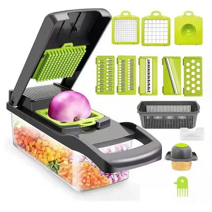 Tritatutto Multifunzione 16 In 1 Con Impugnatura Grattugia Affettatrice Verdure Utensile Cucina