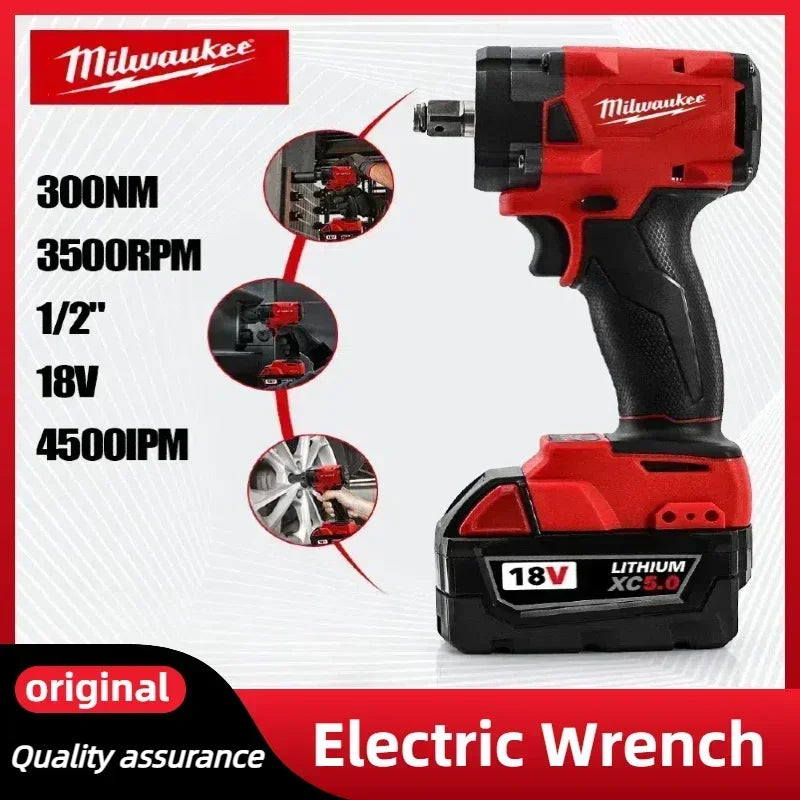 Milwaukee Kit Utensili 18V Trapano Avvitatore Percussione Smerigliatrice Angolare Sega Circolare Brushless