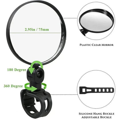 Specchietto Retrovisore per Bicicletta e Monopattino Elettrico Compatibile Xiaomi Ninebot