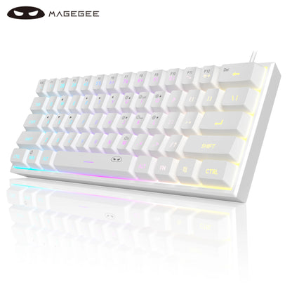 Tastiera Da Gioco MageGee Mini 60 Per Cento Con 61 Tasti Retroilluminata Rgb Ergonomica Impermeabile TS91