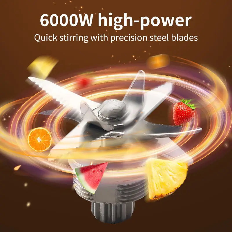Frullatore Commerciale 6000 W Stazionario In Acciaio Inox Senza BPA 2,5 L Per Frullati Ghiaccio