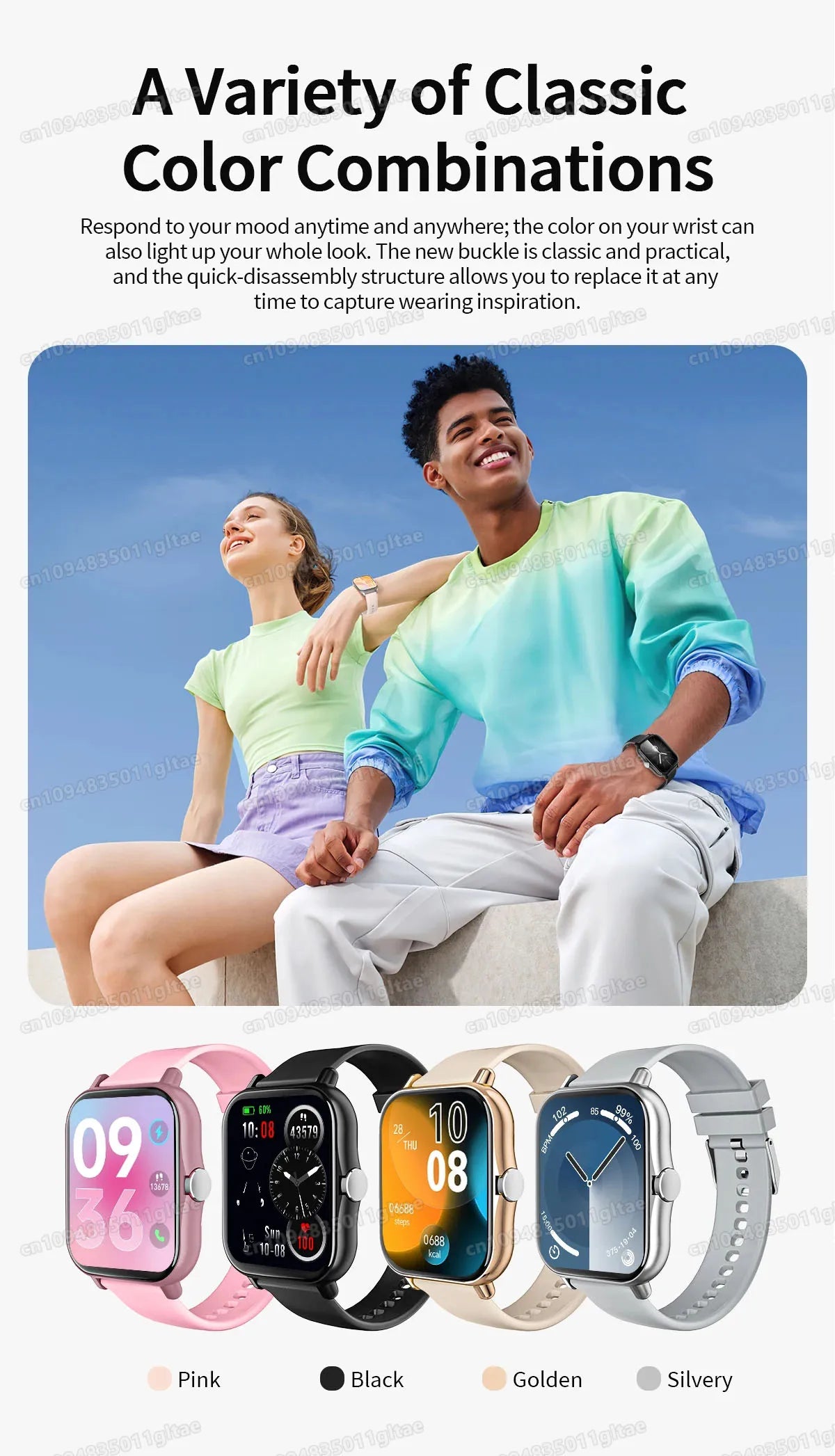 Nuovo Smartwatch con Chiamata BT, Monitoraggio Salute e Sonno, Schermo HD da 1.80'', Orologio Intelligente per Bambini, Impermeabile, Braccialetto Sportivo alla Moda per Donne e Uomini