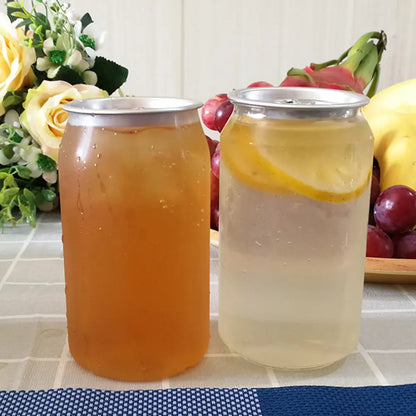 10 Pezzi Bottiglie Contenitore Monouso da 330ml con Coperchio a Strappo, Trasparenti in PET, per Bevande, Tè, Acqua, Succhi, Caffè - Ideali per Negozi e Confezionamento