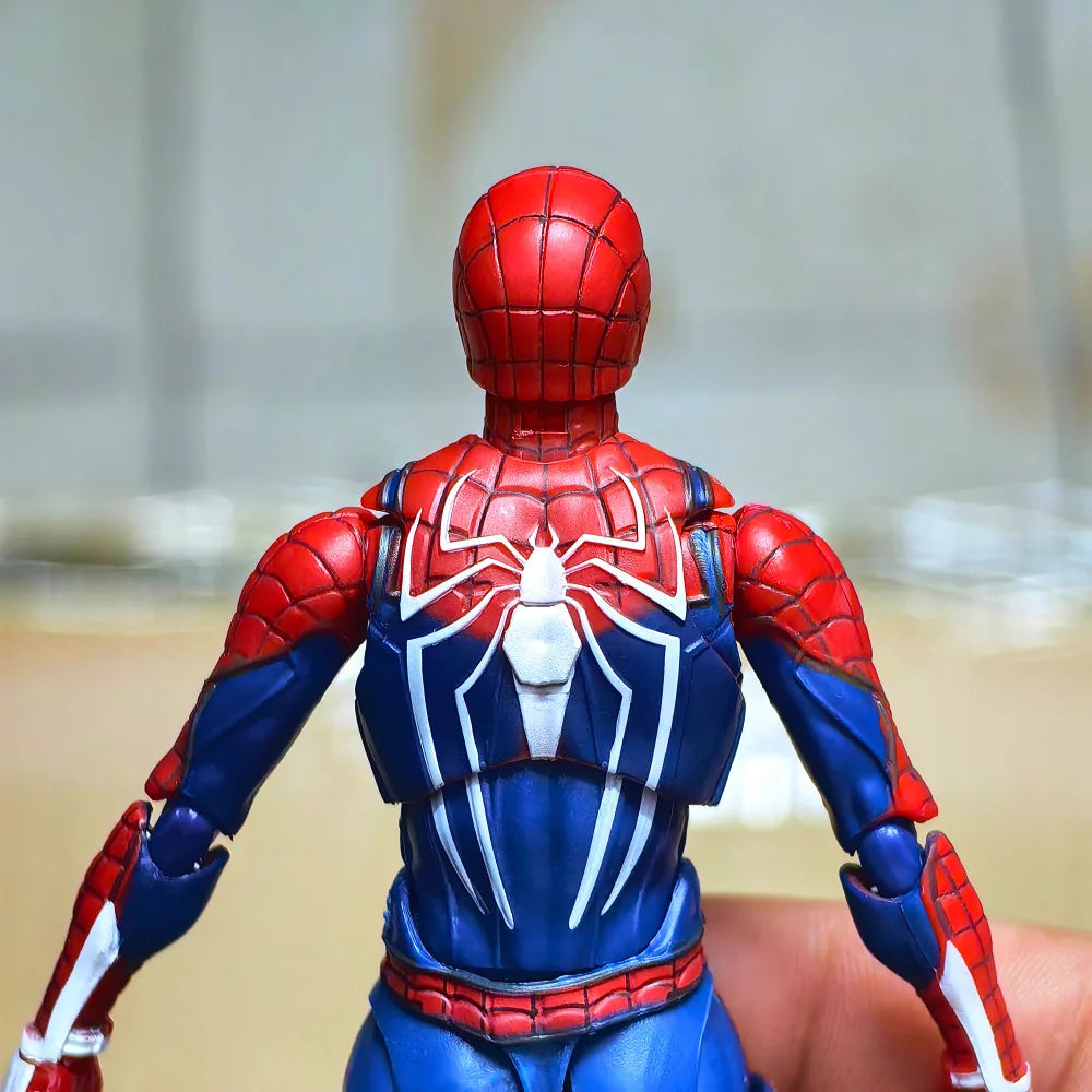 15CM PS4 Spiderman Figura Avengers Spider Man Action Figures Aggiornamento Suit PS4 Game Edition Doll Toys Regalo