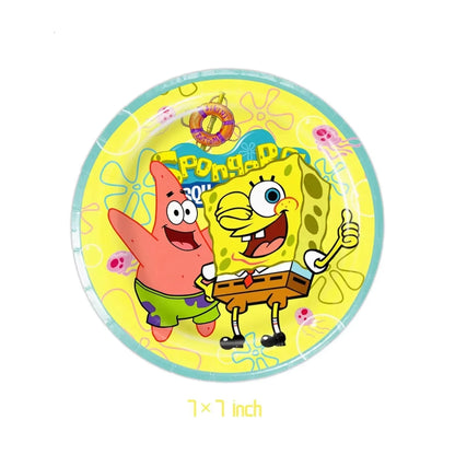 Tema Spongebob Decorazioni Festa Di Compleanno Set Usa E Getta Con Tovaglia Piatti Bicchieri Banner Bomboniere