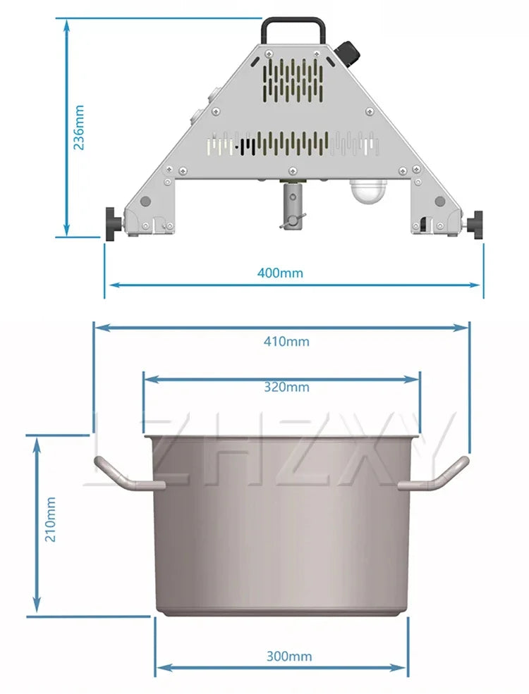 Macchina Multifunzione Per Alimenti Con Mescolatore Integrato 10L 50W 220V Friggere E Mescolare