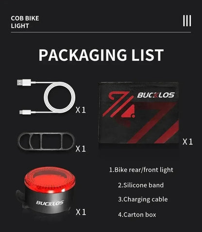 Luci Frontali e Posteriore per Bicicletta Ricaricabili USB Impermeabili LED COB MTB e Bici da Strada