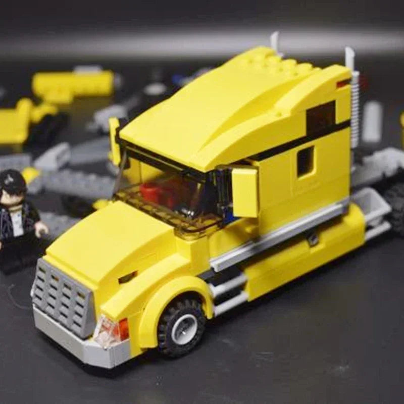 Camion Tecnico In Mattoncini Giallo Set Modellino Veicolo Per Bambini Gioco Educativo Regalo