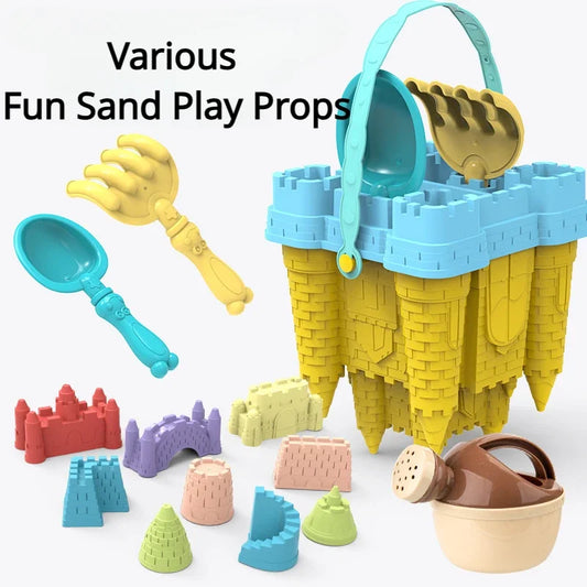 Set Sabbia Castello Per Bambini Con Secchio E Paletta Gioco Spiaggia Estivo Per Giochi All Aperto
