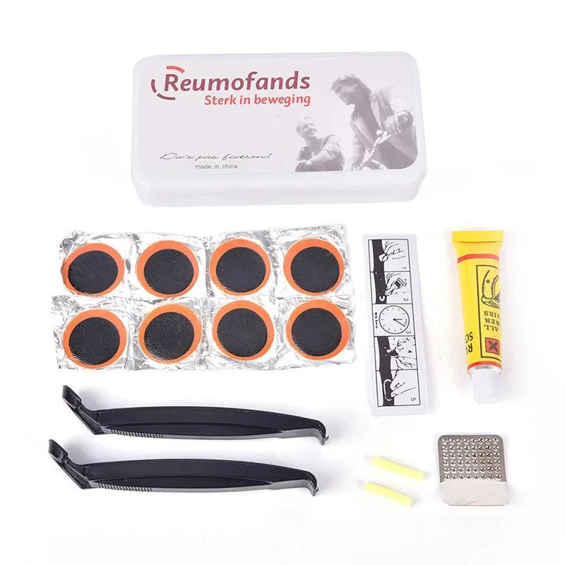 Kit Riparazione Pneumatici Per Bicicletta 48 Pezzi Con Strumenti Per Toppe Portatili Professionali