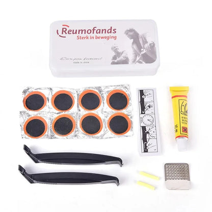 Kit Riparazione Pneumatici Per Bicicletta 48 Pezzi Con Strumenti Per Toppe Portatili Professionali