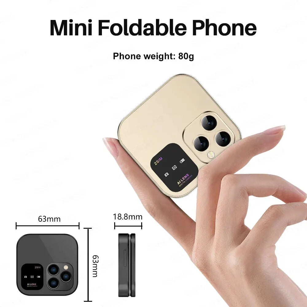 Telefono Cellulare Flip 2G Doppia SIM 1,77 Pollici Batteria 1000 mAh Lettore Video FM Jack Da 3,5 Mm