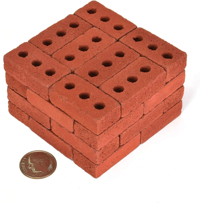 50-150 pezzi 1:16 modello di mini mattoni reali, accessori paesaggistici per figurine in miniatura, giocattolo di mattoni finti fai da te per la costruzione di giardini fatati