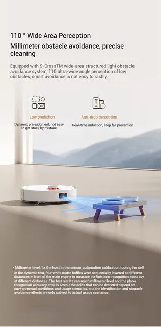 XIAOMI MIJIA Robot Aspirapolvere Autonomo H40, Pulizia Intelligente per la Casa, Spazzamento ad Alta Velocità, Pulizia Rotante, Aspirazione Ciclonica 10000PA, Laser LDS