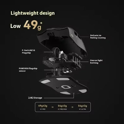 Mouse Wireless Da Gioco Atk Blazing Sky X1 3 Modalità Bassa Latenza Leggero Per Fps Esports
