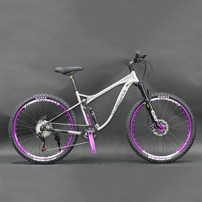 Bicicletta da Montagna 26 Pollici 8 Velocità Adulti con Telaio in Acciaio e Freni a Disco