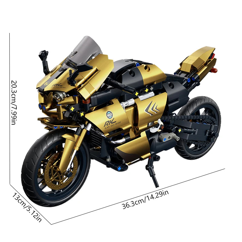 Set Blocchi Moto V4s Racing Con Supporto Esposizione Gioco STEM Per Adulti E Bambini Regalo Unisex