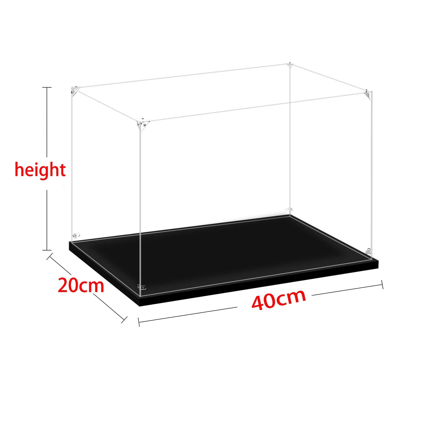 Vetrina in acrilico da 150 dimensioni per oggetti da collezione assemblare scatola di visualizzazione in acrilico trasparente per figure di visualizzazione giocattoli per bambole dimensioni personalizzabili
