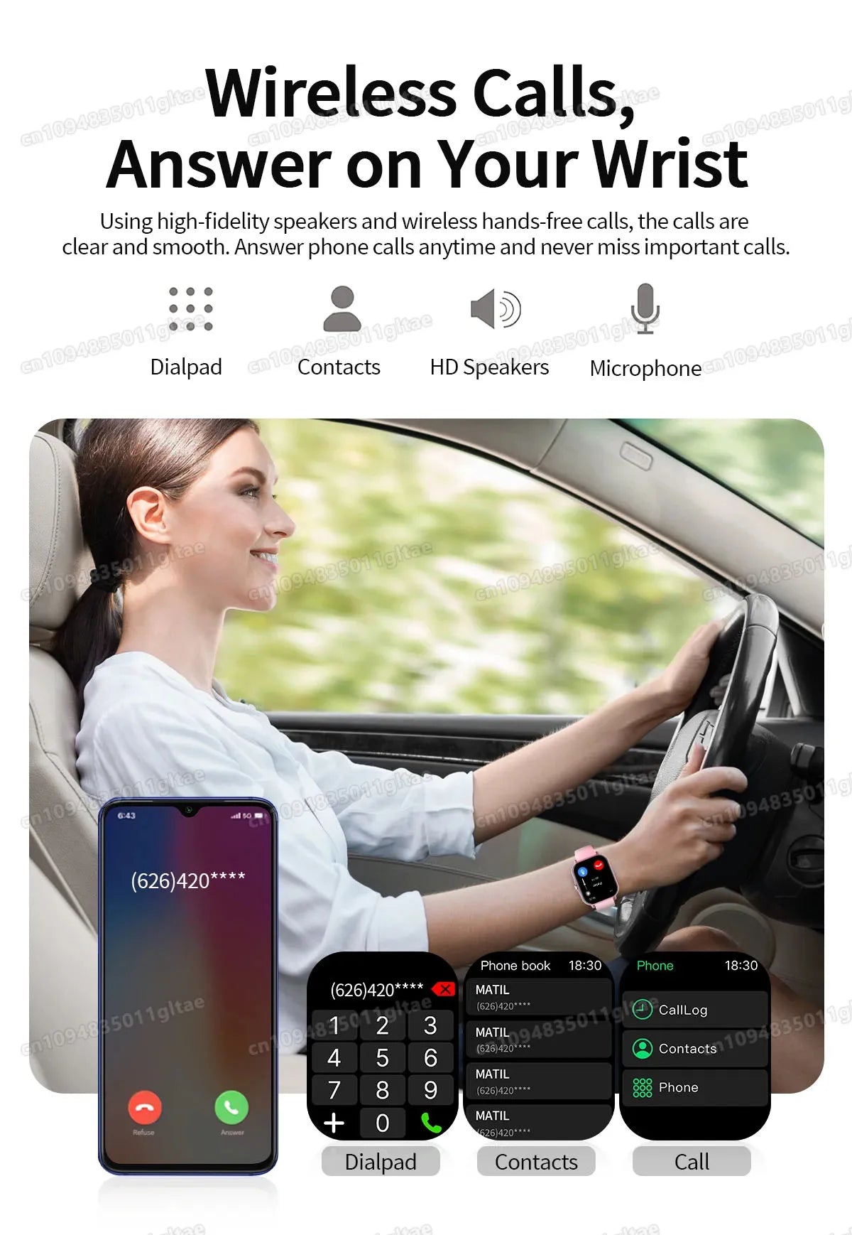 Nuovo Smartwatch con Chiamata BT, Monitoraggio Salute e Sonno, Schermo HD da 1.80'', Orologio Intelligente per Bambini, Impermeabile, Braccialetto Sportivo alla Moda per Donne e Uomini