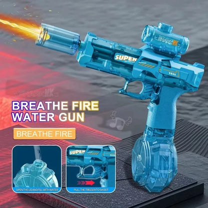 Pistola Ad Acqua Elettrica Con Effetto Fiamma E Luce Led Per Spiaggia E Piscina Estiva