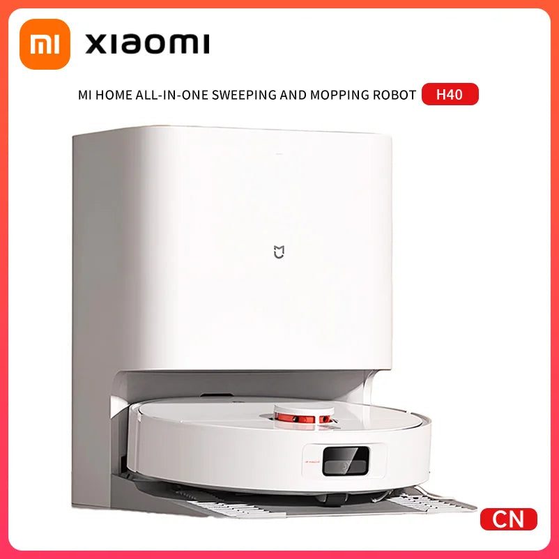 XIAOMI MIJIA Robot Aspirapolvere Autonomo H40, Pulizia Intelligente per la Casa, Spazzamento ad Alta Velocità, Pulizia Rotante, Aspirazione Ciclonica 10000PA, Laser LDS