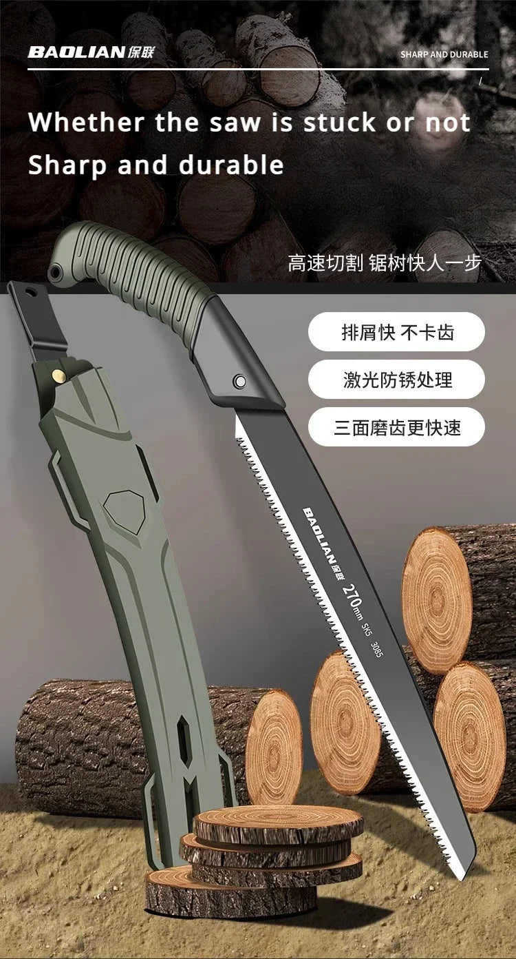Sega Manuale Pieghevole Ergonomica Con Impugnatura Antiscivolo Per Taglio Di Rami E Legno All'aperto Campeggio